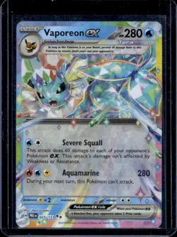 2025 Pokemon SV Prismatic Evolutions Vaporeon ex #023/131 - Image 1