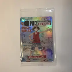 One Piece Monkey D. Luffy US Voyage College Basketball Promo Card Sealed - Image 1