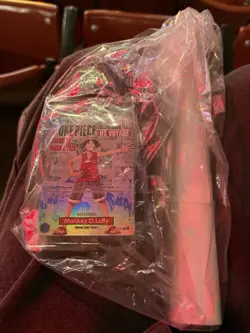 One Piece Monkey D. Luffy College Basketball US Voyage Card - Rutgers w/ Poster - Image 3