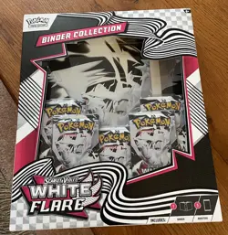 Pokemon TCG White Flare Binder Collection, inc. 5 boosters NEW & FACTORY SEALED - Image 1