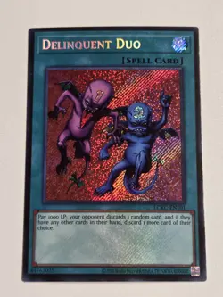 Delinquent Duo LCKC-EN101 Secret Rare Yugioh Legendary Collection Kaiba Mint - Image 1