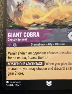 Giant Cobra - Ghostly Serpent 57/204 Uncommon Archazia's Island Disney Lorcana - Image 4
