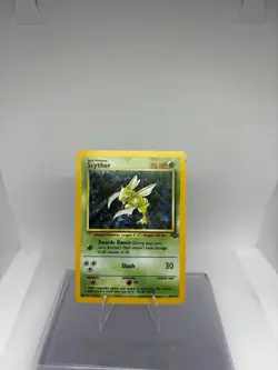 Pokemon Scyther TCG Jungle Holo Card 10/64 Unlimited Rare, LP/MP Condition - Image 1