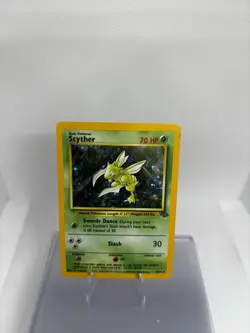Pokemon Scyther TCG Jungle Holo Card 10/64 Unlimited Rare, LP/MP Condition - Image 2