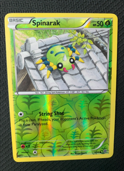 Spinarak 5/98 Reverse Holo Pokemon Card - XY Ancient Origins Set 2015 - MP - Image 2