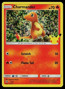 Pokemon Card - Charmander McDonald's 25th Anniversary Promo 9/25 Holo - Image 1