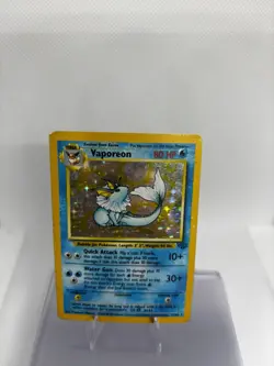 Pokemon TCG Vaporeon Holo Rare Card Jungle, 12/64, Lightly Played - Image 2