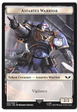Astartes Warrior // Cherubael Double-Sided Token 1 // 13 MTG 40K NM - Image 1
