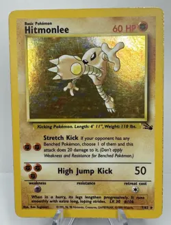 Pokemon TCG Hitmonlee 7/62 Fossil Holo Unlimited Vintage - Image 1