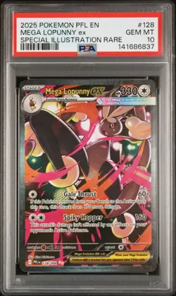 2025 Pokemon Mega Lopunny ex Special Illustration Rare #128/094 PSA 10 - Image 1