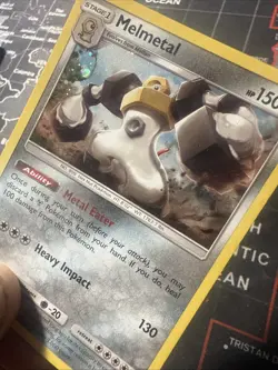 Pokemon COSMO RARE HOLO MELMETAL 129/214 Sun & Moon Unbroken Bonds NM/Mint - Image 2