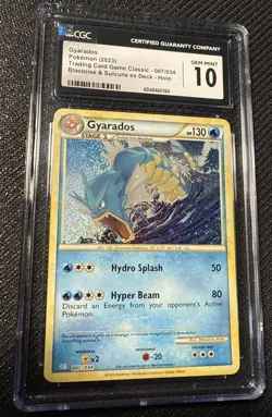 Pokemon TCG Gyrados 007/034 Blastoise & Suicune Ex Deck Holo CGC Gem Mint 10 - Image 1