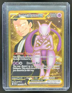 2025 Pokemon SV Destined Rivals DRI EN Team Rocket's Mewtwo ex #240/182 - Image 1