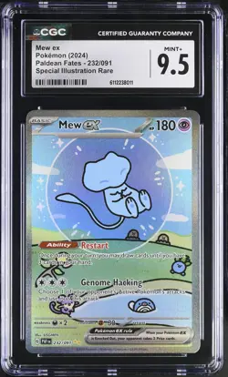 MEW EX Paldean Fates Special Illustration Rare #232 CGC 9.5 Pokemon - Image 1