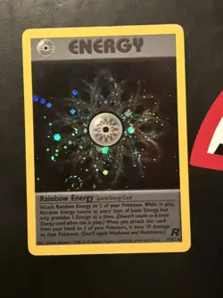 Rainbow Energy Holo Rare Unlimited Team Rocket 17/82 LP Bill - Image 1
