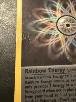Rainbow Energy Holo Rare Unlimited Team Rocket 17/82 LP Bill - Image 3
