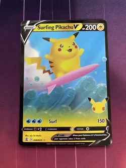 Pokemon: Surfing Pikachu V 008/025 (Near Mint) Ships Fast and Safe! - Image 1
