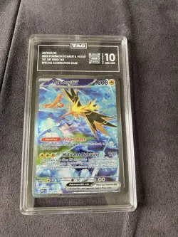 Pokemon Zapdos ex Scarlet & Violet 151 202/165 2023 SIR Holo TAG 10 - Image 1