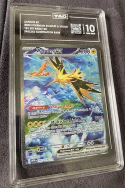 Pokemon Zapdos ex Scarlet & Violet 151 202/165 2023 SIR Holo TAG 10 - Image 3