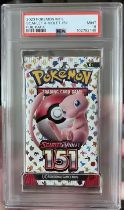 Pokemon 151 MEW EN Authentic Sealed Booster Pack PSA 9 Mint - Image 1