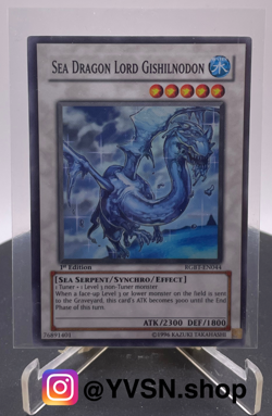 Yugioh! Sea Dragon Lord Gishilnodon RGBT-EN044 Super Rare 1st Edition NM - Image 1
