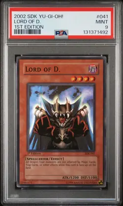 2002 YU-GI-OH! STARTER DECK: KAIBA 1ST EDITION #041 LORD OF D. PSA 9 - Image 1