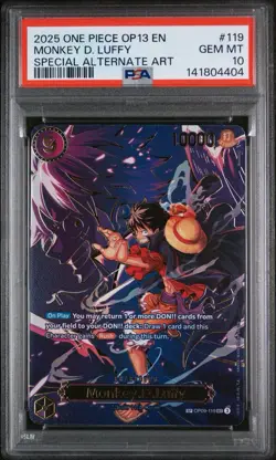 2025 ONE PIECE EN CARRYING ON HIS WILL SPECIAL ALT ART MONKEY D. LUFFY PSA 10 - Image 1