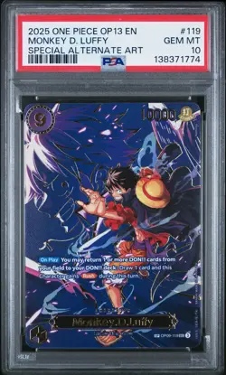 2025 ONE PIECE OP13-CARRYING ON HIS WILL #119 MONKEY D. LUFFY PSA 10 - Image 1