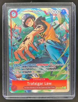 2026 One Piece Azure Sea's Seven Trafalgar Law Alt Art #OP14-009 - Image 1
