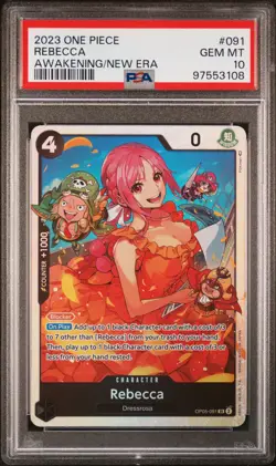 2023 ONE PIECE OP05-AWAKENING OF THE NEW ERA #091 REBECCA PSA 10 - Image 1