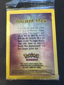 Ancient Mew SEALED Pokemon Movie Promo Double Holo Foil RARE 1999-2000 Card NEW - Image 2