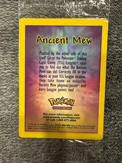 SEALED Ancient Mew Pokemon New Movie Promo Double Holo Foil Rare 1999-2000 Card - Image 2