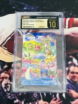Pokemon CGC 10 PRISTINE PM Money Cards EZ-Link 2025 PM Center Singapore ENG - Image 1