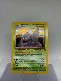 Pokemon Muk TCG Fossil Holo Rare Card 13/62 Unlimited, Near Mint/Lp Condition - Image 2