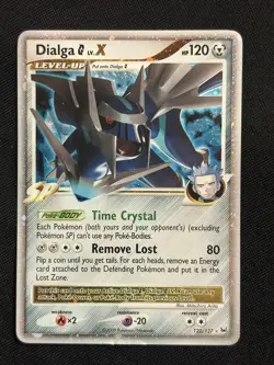 Dialga G LV.X 122/127 Ultra Rare Platinum Heavily Played Pokemon Card - Image 1