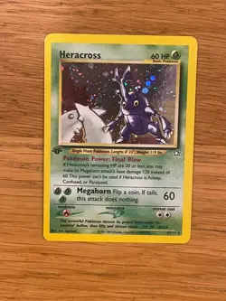 Heracross 6/111 Neo Genesis 1st Edition Holo Rare Pokemon Card LP - Image 1