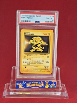 1999 Pokemon Base ELECTABUZZ Card #20/102 PSA 8 - Image 1