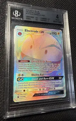 2018 POKEMON SUN & MOON CELESTIAL STORM #172 FA/ELECTRODE GX - Secret - Image 1