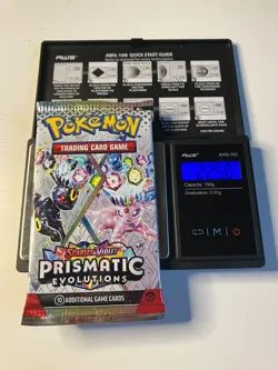 22.50g Prismatic Evolutions Pokemon Booster Pack New Sealed - Image 1