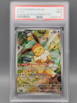 2025 POKEMON SVP EN-SV BLACK STAR PROMO #173 EEVEE PSA 9 - Image 1