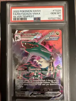 Pokemon TCG Rayquaza VMAX Silver Tempest TG20/TG30 PSA 10 Gem Mint - Image 1