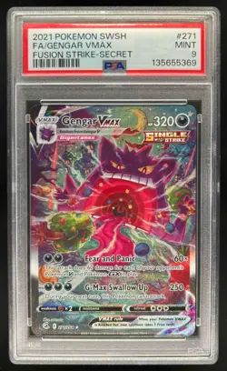2021 Pokemon SWSH Fusion Strike Gengar VM #271/264 PSA 9 - Image 1