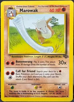Marowak 39/64 Jungle Pokemon TCG 1999 MP - Image 1