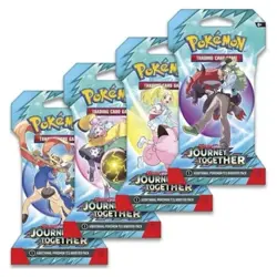 NEW Pokemon Scarlet & Violet Journey Together Sleeved Booster Pack Art Set Of 4 - Image 1