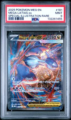 2025 POKEMON MEG EN-SPECIAL ILLUSTRATION RARE #181 MEGA LATIAS EX PSA 9 - Image 1
