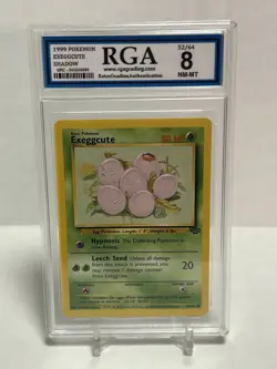 🥚 1999 Pokemon Exeggcute #52/64 RGA 8 NM-MT Jungle Graded Slab - Image 1