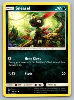 Pokemon TCG SM - Burning Shadows Sneasel 85/147 - Image 1