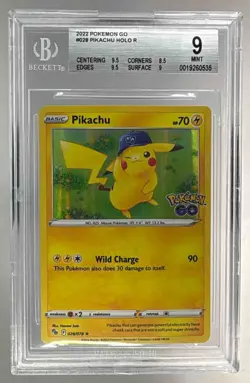 0535 Pikachu 2022 Pokemon Sword & Shield GO #28 Holo BGS 9 - Image 1