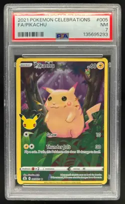 2021 Pokemon SWSH Celebrations Pikachu Holo #005/025 PSA 7 - Image 1