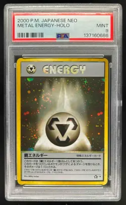 2000 Pokemon Neo Gold Silver to a New World JP Metal Energy Rare Holo #NNO PSA 9 - Image 1
